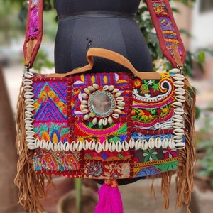 Handmade Banjara Embroidery Patch Sling Crossbody Bag