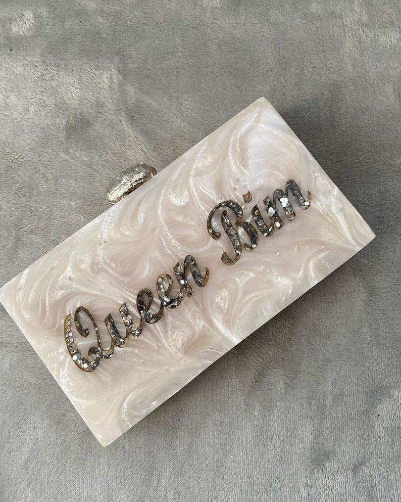 Acrylic Box Clutch Personalized Clutch Custom Clutch Bag Etsy