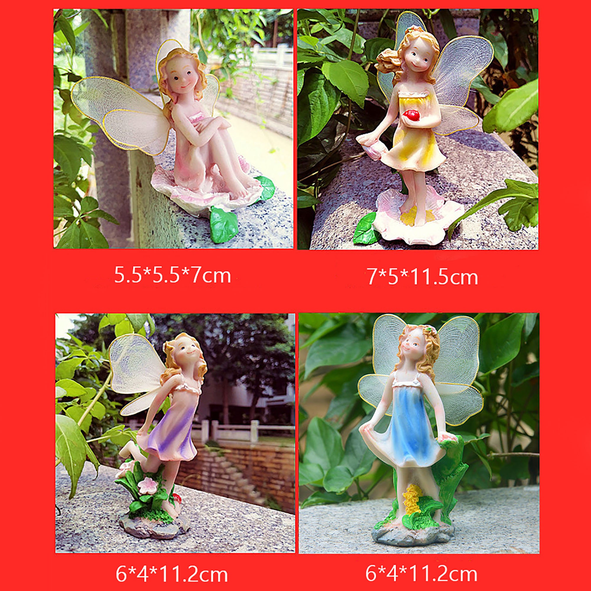 4pcs/set Fee Garten Fee MiniFiguren Ornamente Fee Etsy
