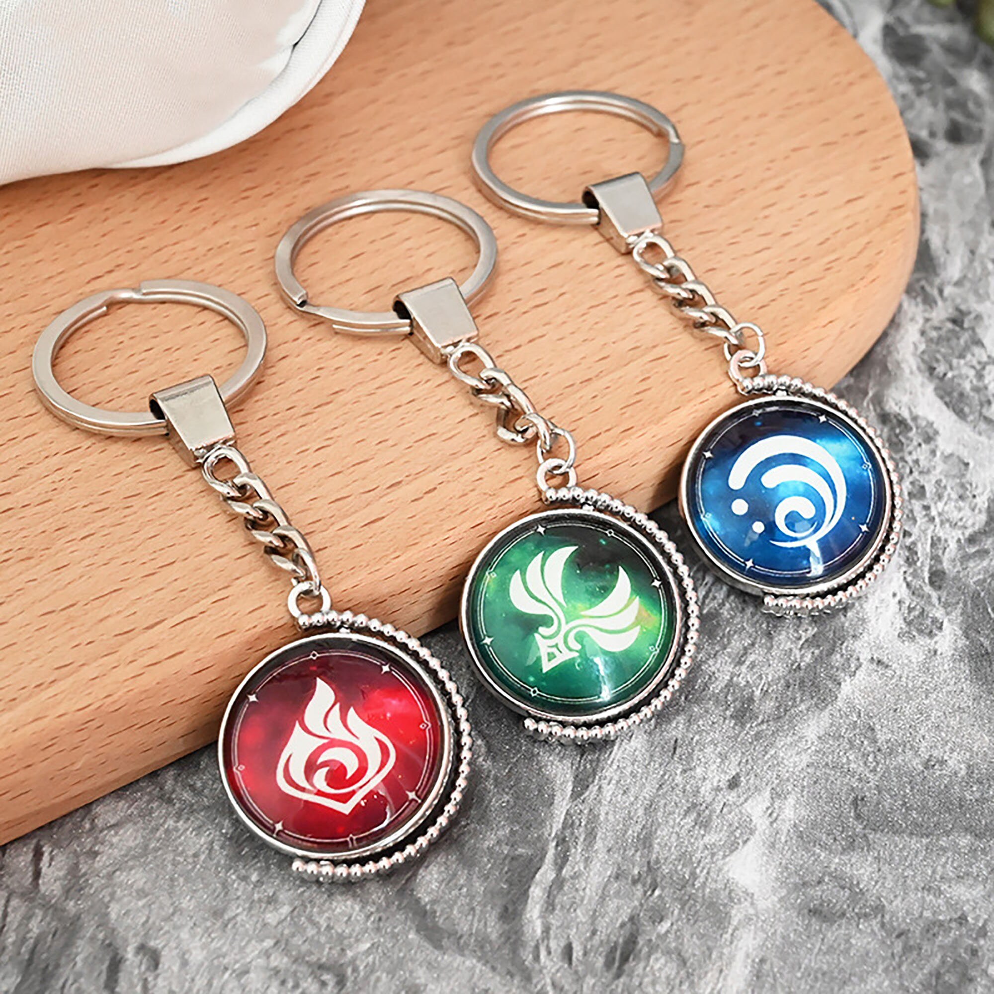 Genshin Impact Inspired Vision Keychain Charm ElementCute Etsy