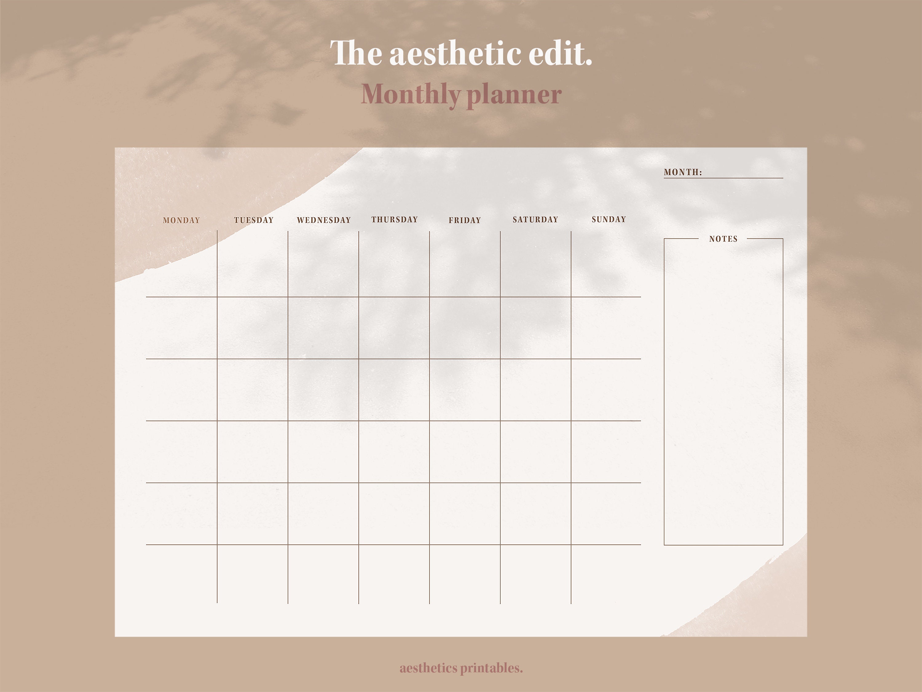 Aesthetic Schedule Template