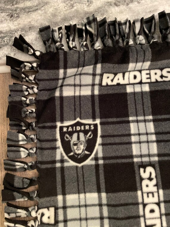 Raiders Plaid Handmade Double Thick Fleece Tie Blanket 52 X 60 Etsy