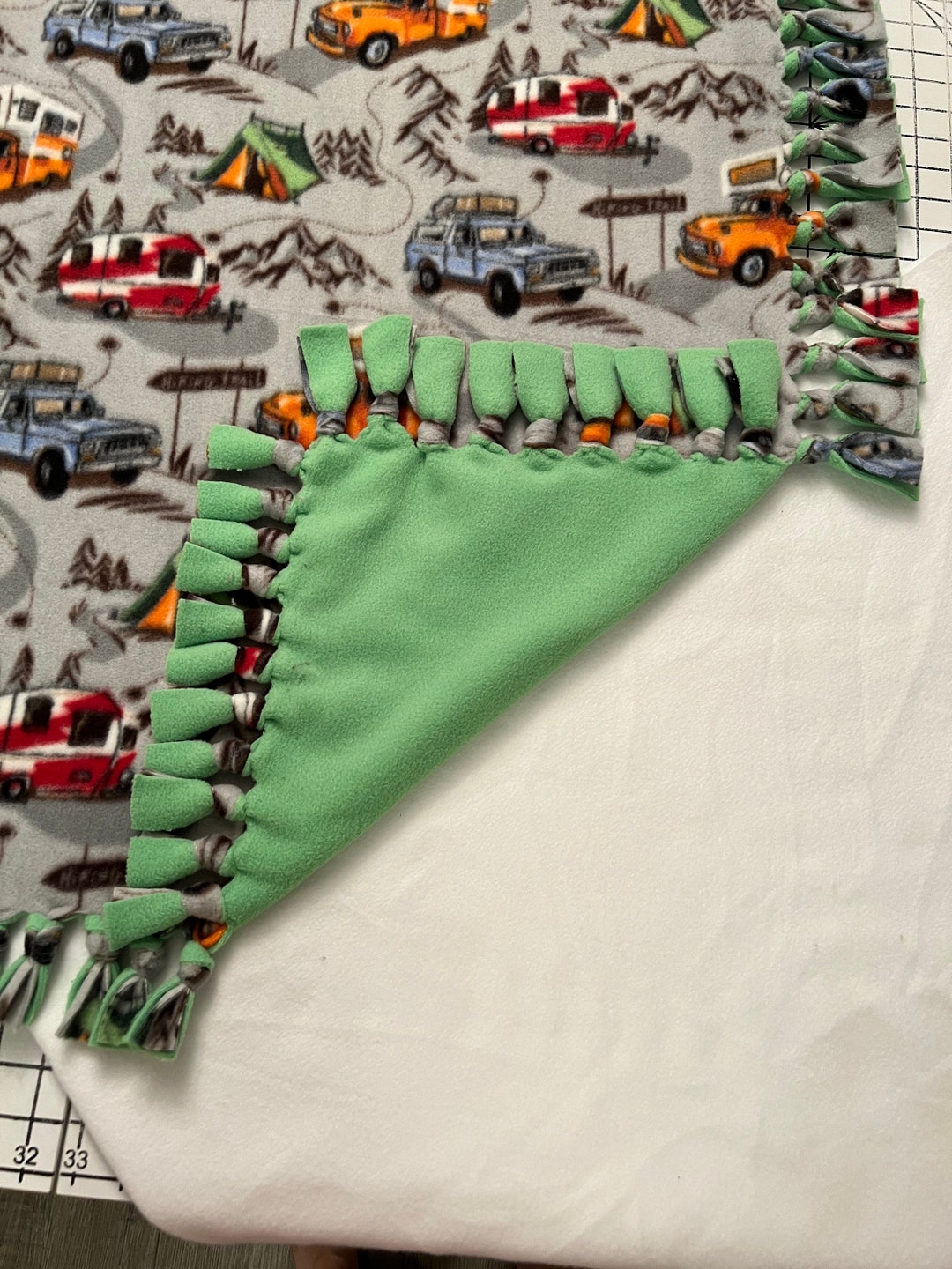 RV Campers Handmade Double Thick Fleece Tie Blanket Etsy