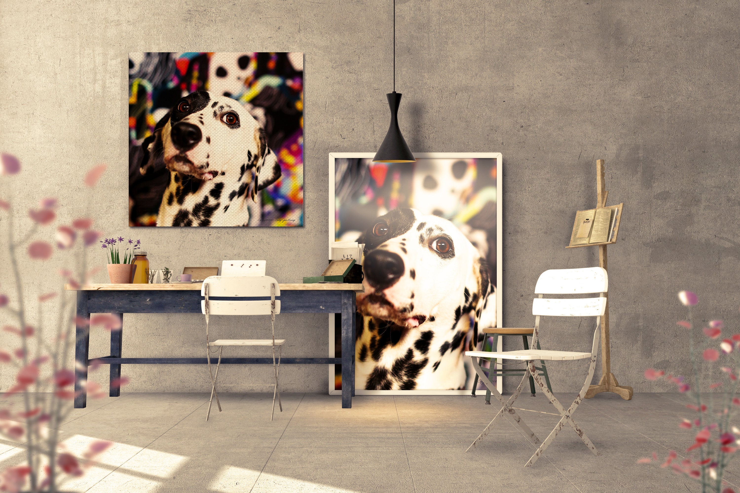 Dog Art Prints Boho Wall Decor Nature Wall Art Dog Etsy
