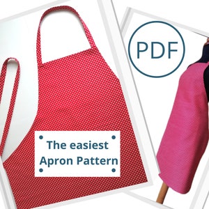 Work Apron Easy Sewing Pattern PDF , Cooking Gift , Apron for Women Printable Template , Apron Pattern , Eco Friendly Fabric
