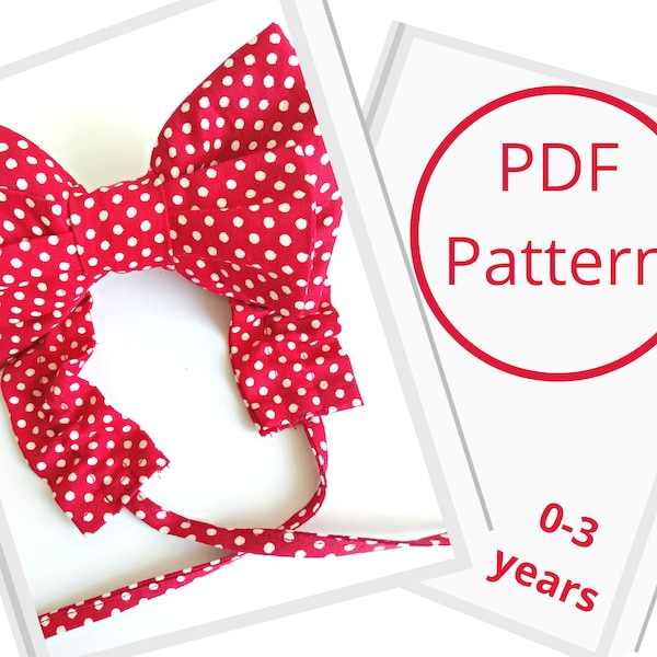 Hair Bow Template , Kidcore Clothing , Baby Girl Headband Pattern , PDF Sewing Pattern , Festive Hair Accessories , New Born Gift Tutorial