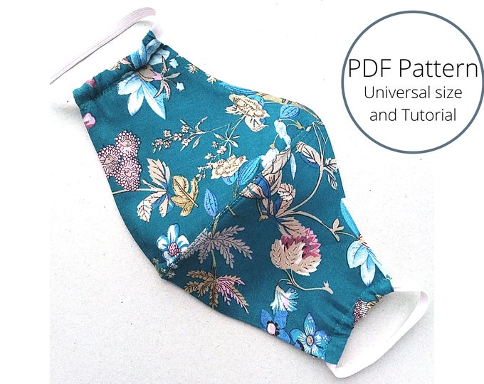 Easy Breathable Face Mask Sewing Pattern How to Make Face Etsy