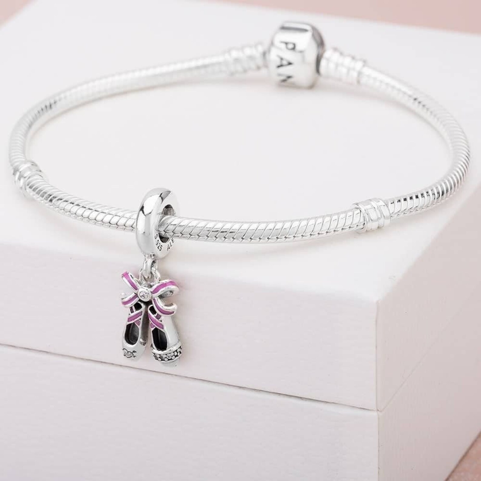 Pink Ballerina Shoes Dangle Charms for Pandora charm Etsy