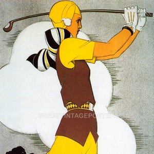 Sarlabot Golf Houlgate Cabourg France Sport Travel Vintage Poster Repro