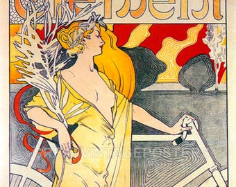 Affiche Cycles Fernand Clément & Cie' Is A Vintage Advertisement Showcasing J0acca