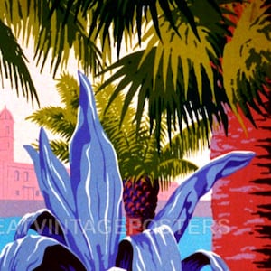 Discover Puerto Rico USA Where The Americas Meet Travel Vintage Poster Repro