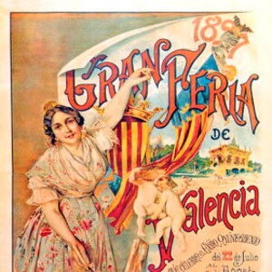 1897 Spain Gran Feria De Valencia Bullfight Show Vintage Poster Repro Small