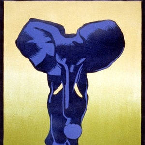 Visita el zoológico Elefante Animal Niños Familia Viajes Póster vintage Reproducción