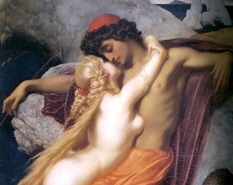 The Fisherman And The Siren 1858 Painting By Frederic Leighton Repro