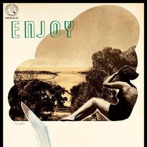 Enjoy Gippsland Lakes Australia Tourism Travel Vintage Poster Repro