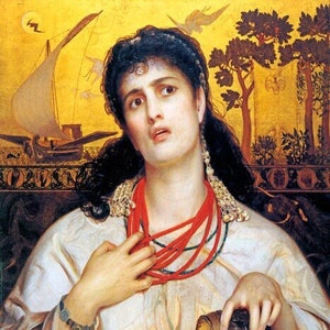 Medea Spells Sorcery Magic Herbalism Painting By Frederick Sandys Repro