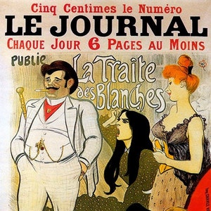 Theatre Le Journal La Traite Des Blanches French Vintage Poster Repro