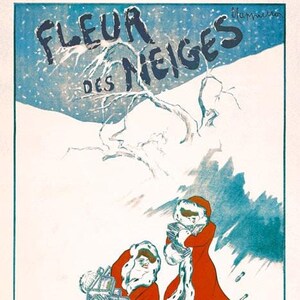Fleur Des Neiges Biscuits Pernot Snow Food French Cappiello Vintage Poster Repro