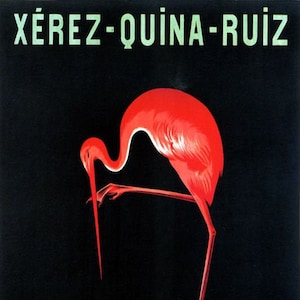 Xerez Quina Ruiz Red Flamingo Bird Drink Alcohol Cappiello Vintage Poster Repro