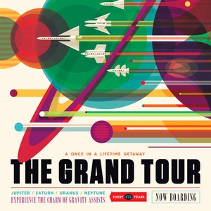NASA Space Tourism Travel Poster Planet Quest The Grand Tour Reproduction