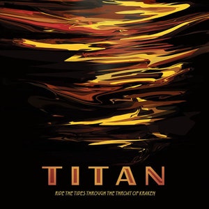 NASA Space Tourism Travel Poster Planet Quest Titan Ride The Tides Reproduction