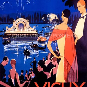 Vichy Comité Des Fêtes Dance Show Festival Fashion France Vintage Poster Repro