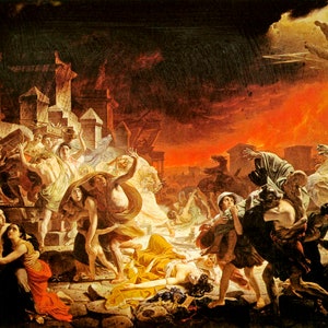 The Last Day Of Pompeii Vesuvius Eruption By Karl Pavlovic Brullow Repro