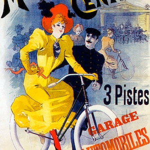 Grand Manege Central Bicycle Riding School Ride Bike French Vintage Poster Repro