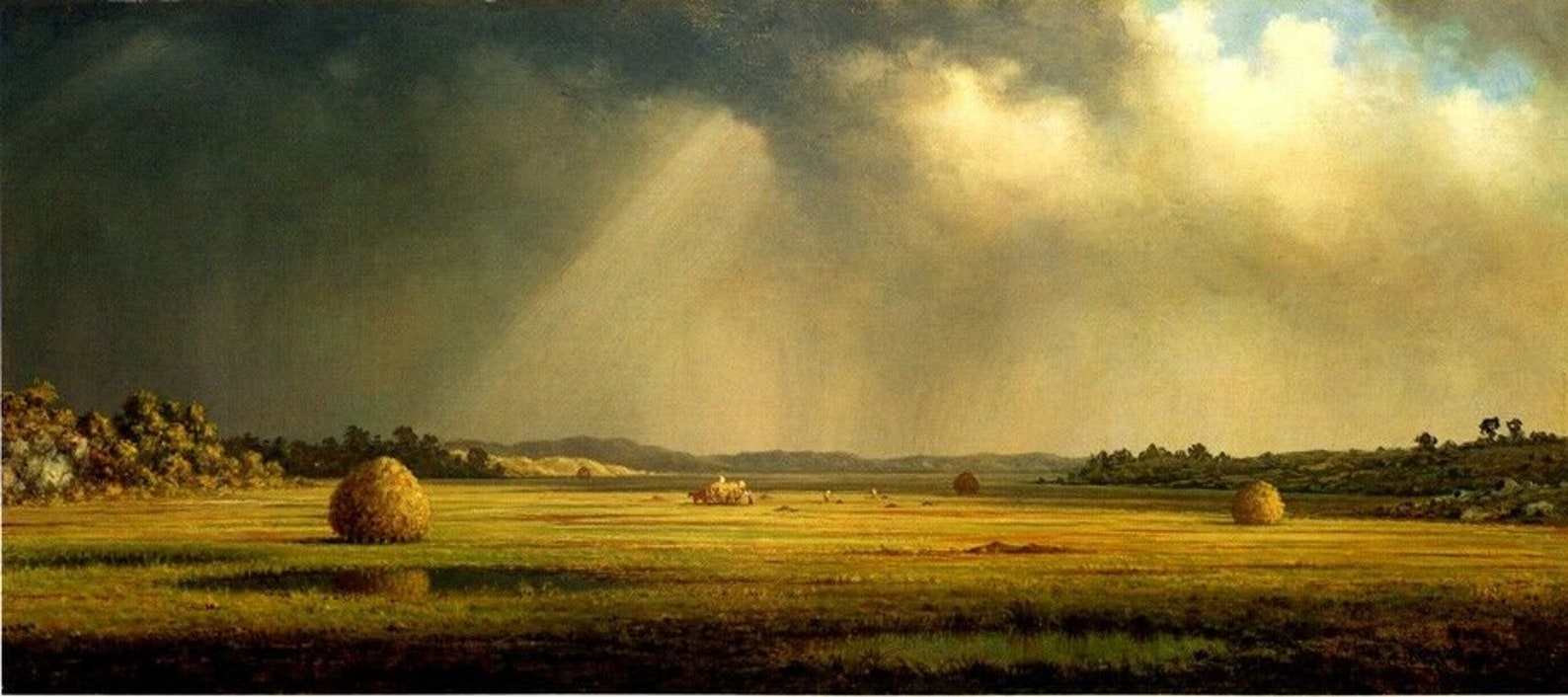 Newburyport Meadows Farm Scene 1871 Painting By Martin Johnson Etsy