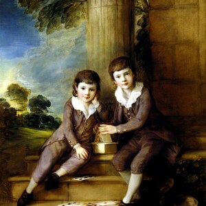 Truman Villebois Children Boys Building House Of Card 1780 By Gainsborough Repro