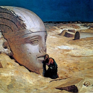 The Questioner Of The Sphinx 1863 Orientalist Painting By Elihu Vedder Repro