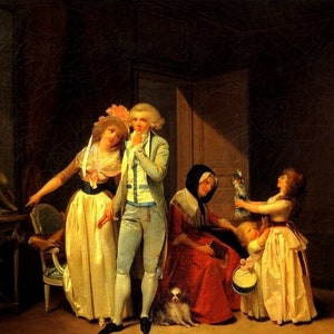 The Young Philosopher Love Sweetheart Kids 1790 French Painting By Boilly Repro