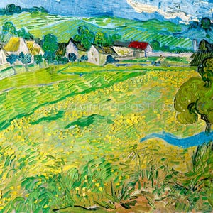 Les Vessenots In Auvers Landscape France 1890 Painting By Vincent Van Gogh Repro