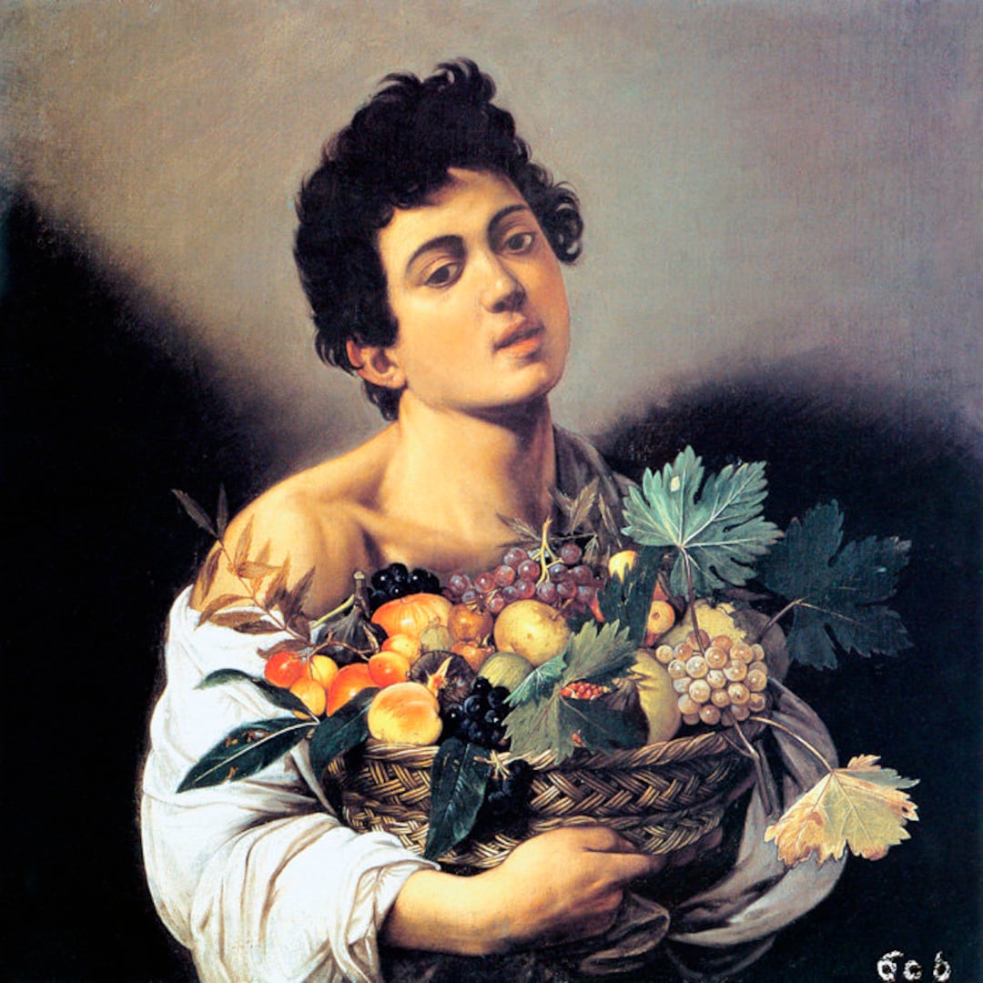 Boy With A Basket of Fruits Italian Painting Art 1593 by Caravaggio ...