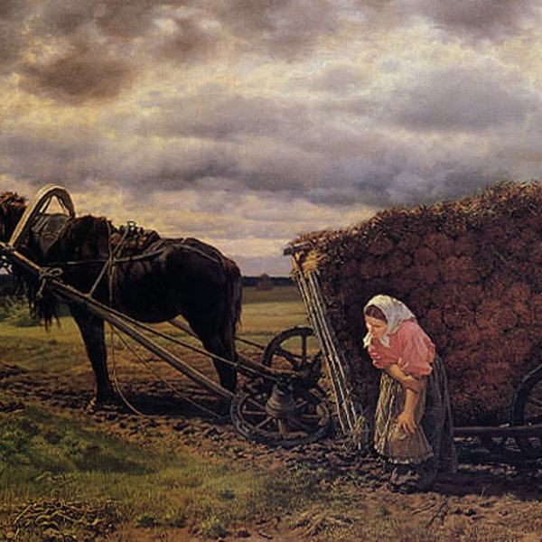 Peasant Woman Broken Cart Horse Drawn Russian Farm Painting By Baron Klodt Repro