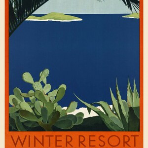 Winter Resort Jugoslav Riviera Ocean View Tourism Travel Vintage Poster Repro