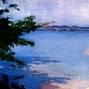 Bublin Pond New Hampshire American Impressionism Painting By Abbott Thayer Repro