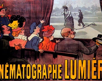 Movie Film Cinematographe Lumiere Funny Show Vintage Poster Repro