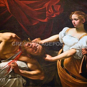Judith Beheading Holofernes Italian Painting Art By Caravaggio Repro