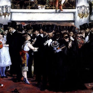Masked Ball At The Opera Paris Carnival Costumes 1873 Painting By Manet Repro