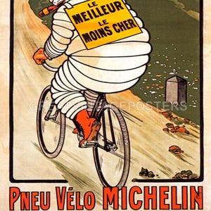 Pneu Velo Michelin Best Cheapest Bike Tire Marcel Servagnet Vintage Poster Repro