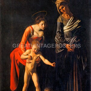 Virgen con el Niño y Santa Ana Dei Palafrenieri Pintura de Caravaggio Reproducción