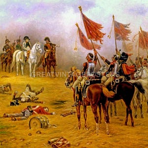 Glorious Trophies Napoleon Battle Horse French Painting By Eugene Chaperon Repro