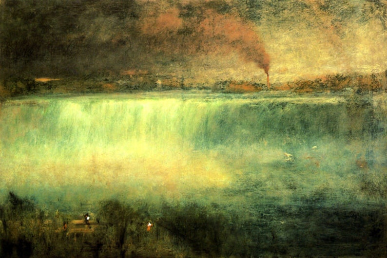 Niagara Inness Niagara Falls American Landscape 1889 Painting by George Inness Repro ...