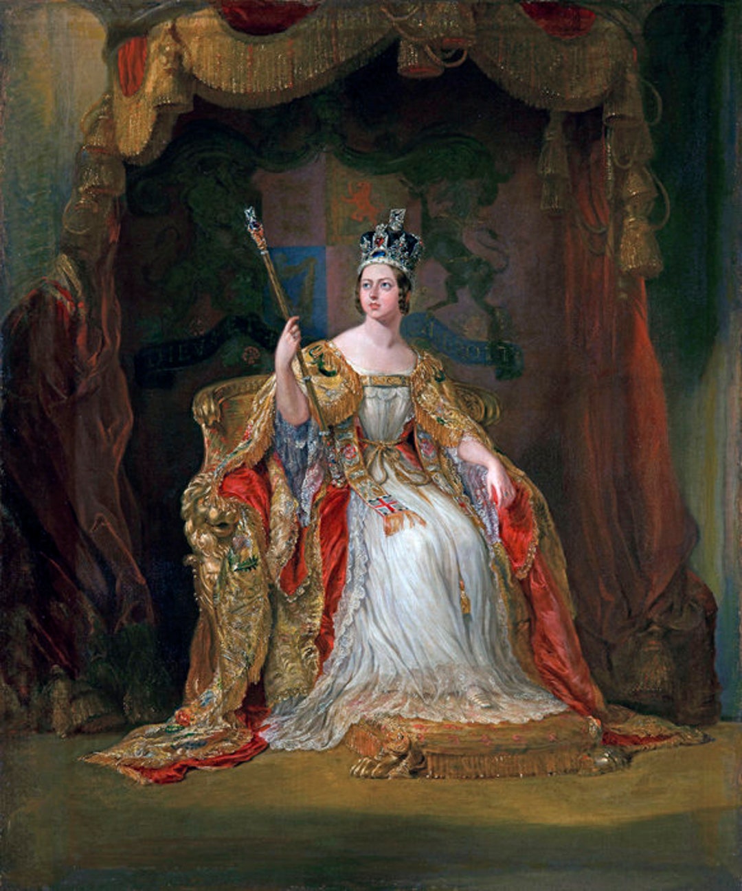 Coronation of Queen Victoria St Edward's Crown Painting by George