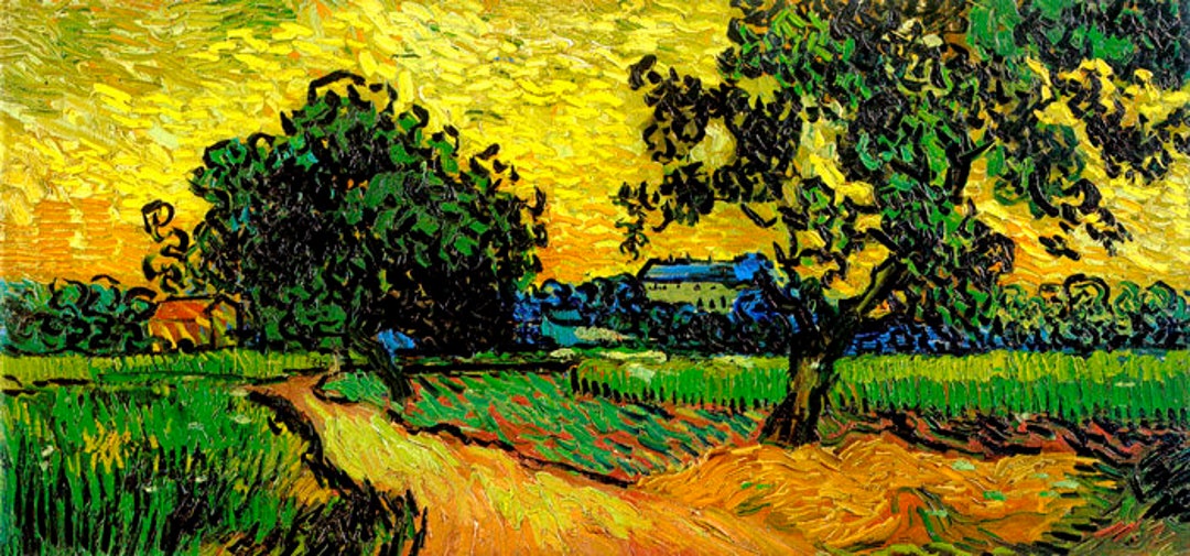 Landscape at Twilight 1890 Impressionist Painting by Vincent Van