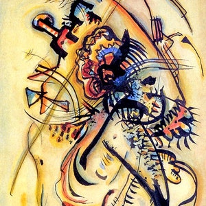To The Unknown Voice Watercolor And Indian Ink By Wassily Kandinsky Repro