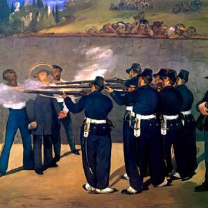 The Execution Of Emperor Maximilian Mexico 1867 Painting By Manet Repro