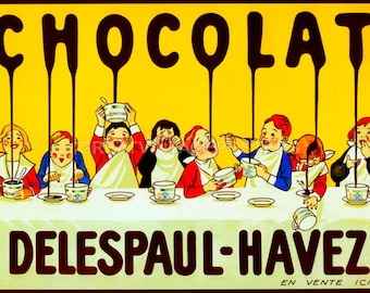 フランスアンティーク　紙袋　CHOCOLATE DELESPAUL-HAVEZ フランスアンティーク 紙袋 CHOCOLATE DELESPAUL-HAVEZ