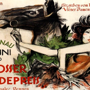 Horse Race Great Price Woman Fashion Germany Vintage Poster Repro